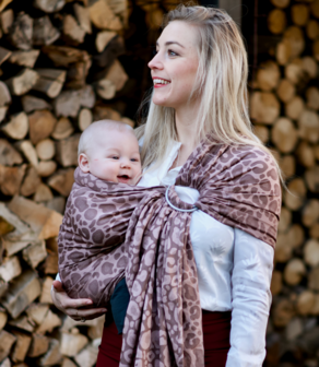 Ring sling - bio - panther rosa/sand