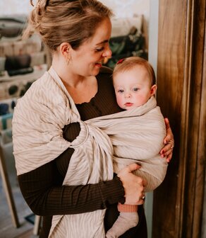 NEU! Ring sling - bio - Nat&uuml;rliche Zebra - mit Leinen