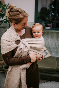 NEU! Ring sling - bio - Nat&uuml;rliche Zebra - mit Leinen