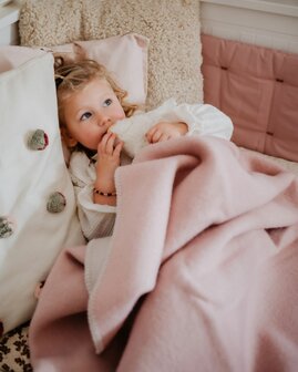 DUO Wolldecke Rosa &amp; Cream