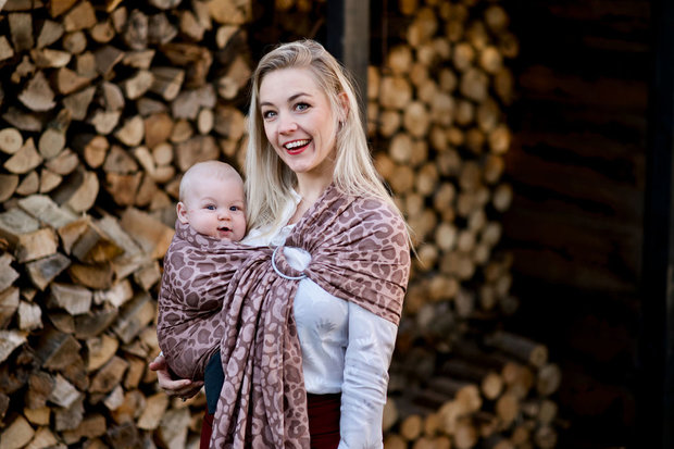 Ring sling - bio - panther rosa/sand