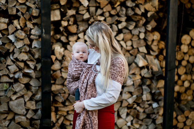 Ring sling - bio - panther rosa/sand