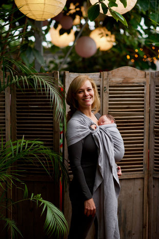 Ring sling - bio - grau