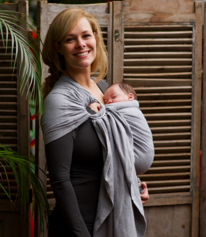 Ring sling - bio - grau