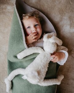 DUO Wolldecke Agave & Cream