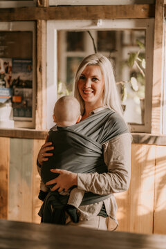 Elastisches Tragetuch - Grau