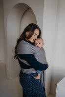 Elastisches Tragetuch - hellgrau