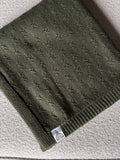 Olive - Merino-Woll-Wiegen- und Einschlagdecke 80x100 cm - Pure Baby Love