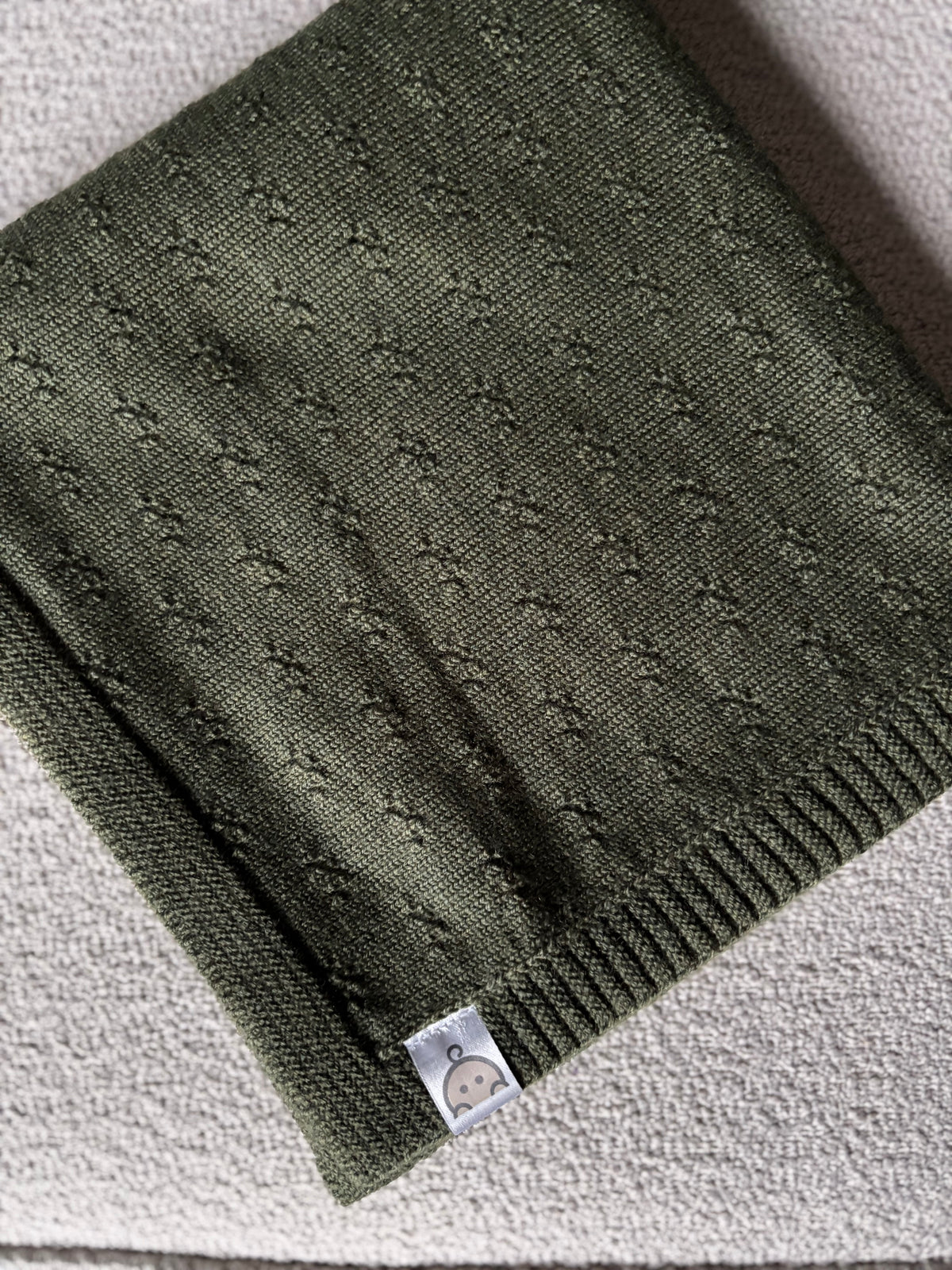 Olive - Merino-Woll-Wiegen- und Einschlagdecke 80x100 cm - Pure Baby Love
