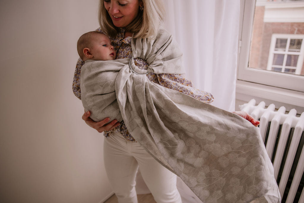 Ringsling blaadjes linnen