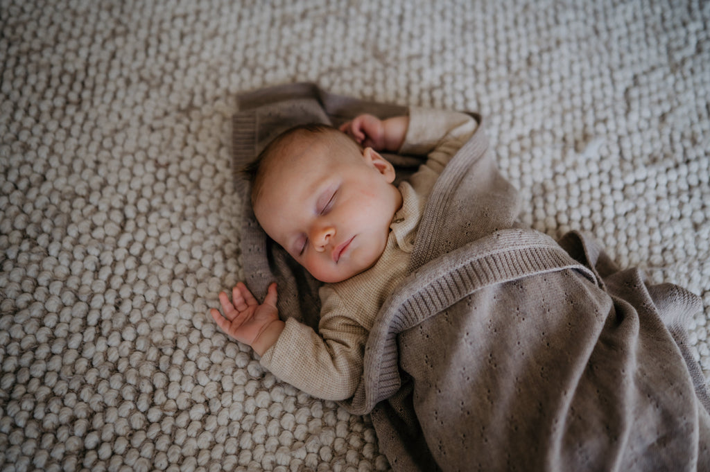 Wiegdeken van merino wol baby